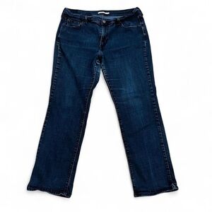 Levi's dark wash straight leg jeans